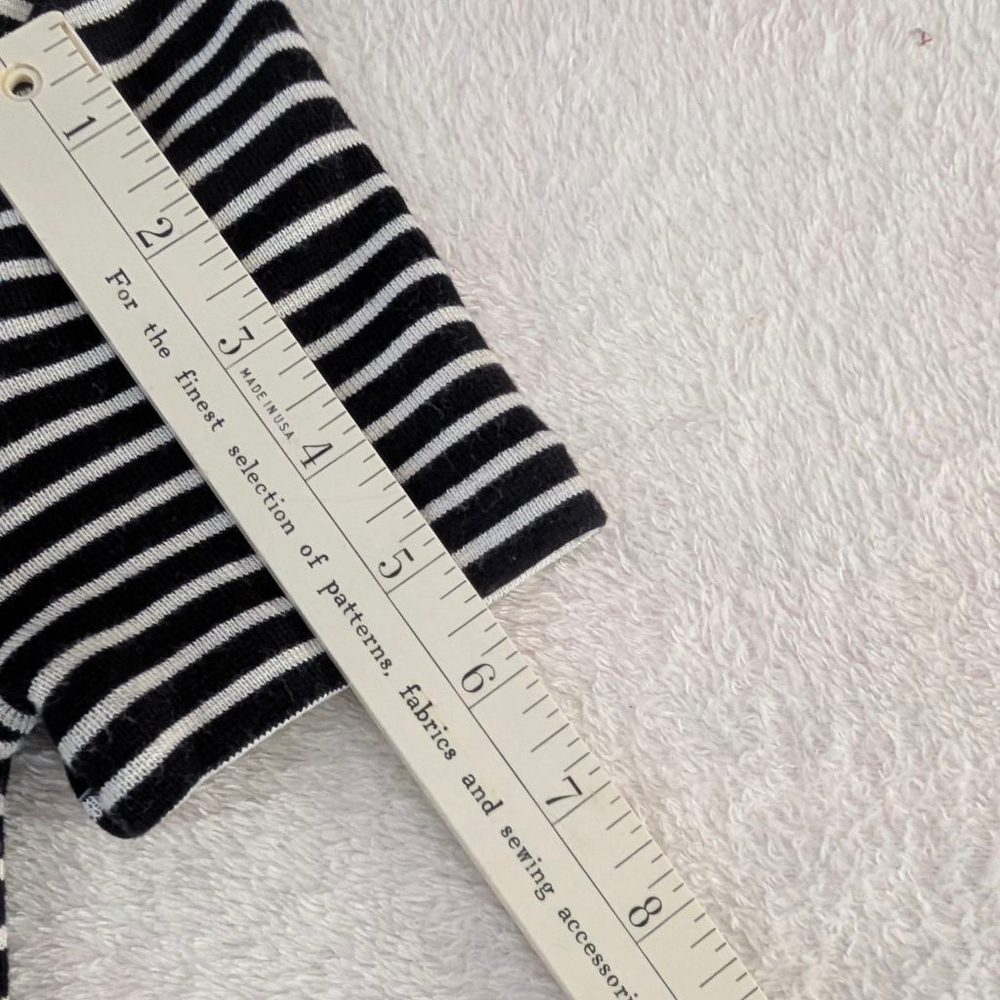 Madewell Black White Striped T-Shirt Dress - XS - Picture 6 of 9